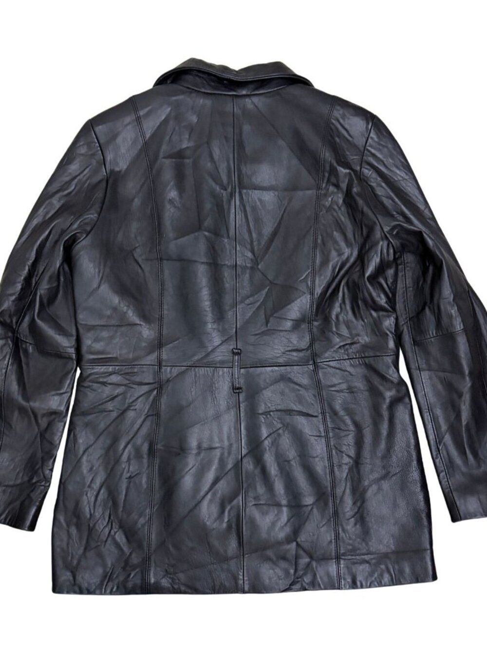 Wilsons Leather Black Coat Winter Insulated Business Casual Jacket Womens Large - Picture 4 of 6
